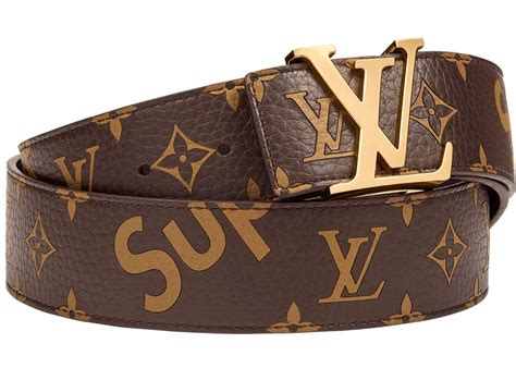 supreme louis vuitton belt brown